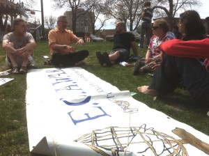 ECAWAR May information picket and meeting.